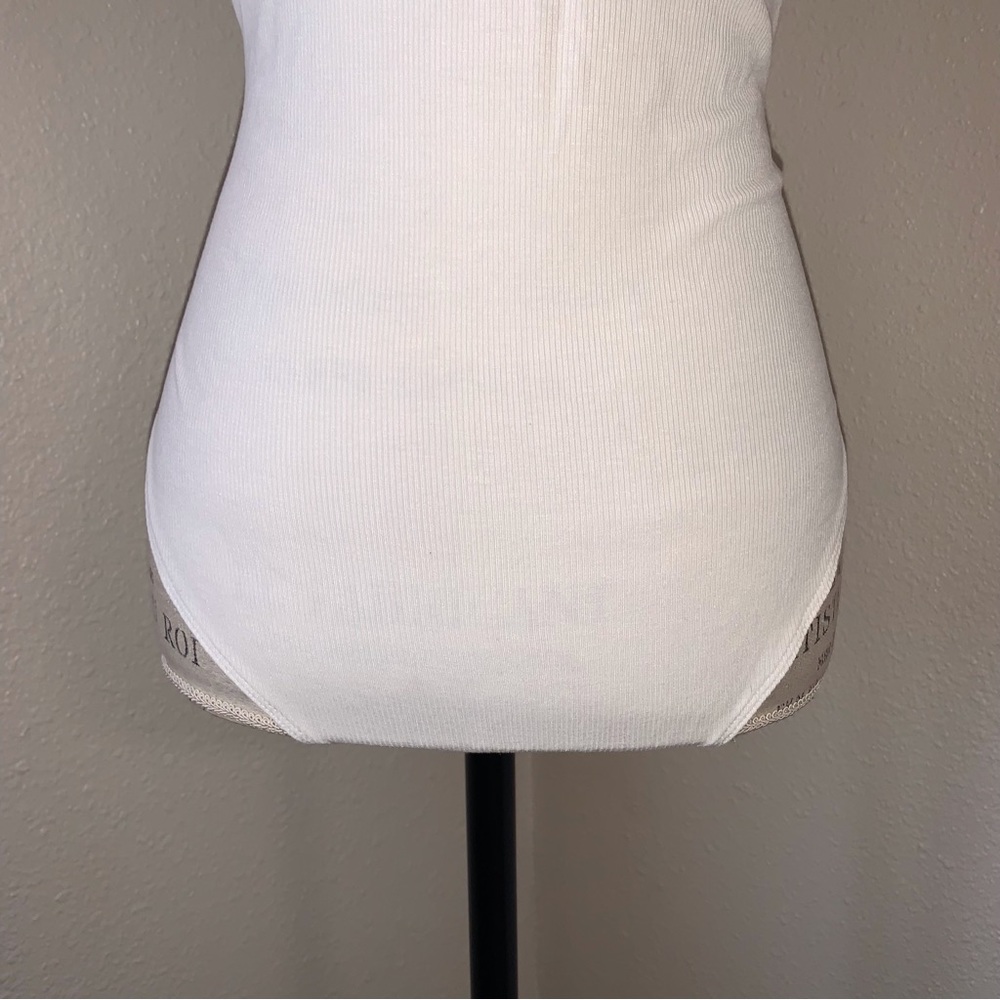 Mangopop Ribbed Racerback Bodysuit Tank Top - Picture 10 of 13